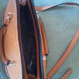 Beautiful two tone orange satchel bag